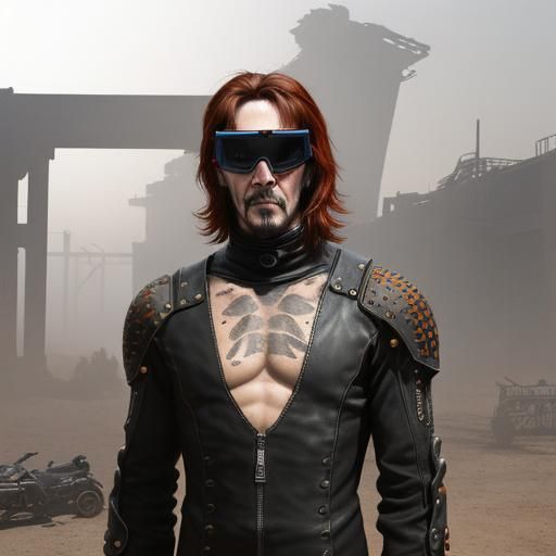 Keanu Reeves: Goth VR Model in Cyberpunk Western