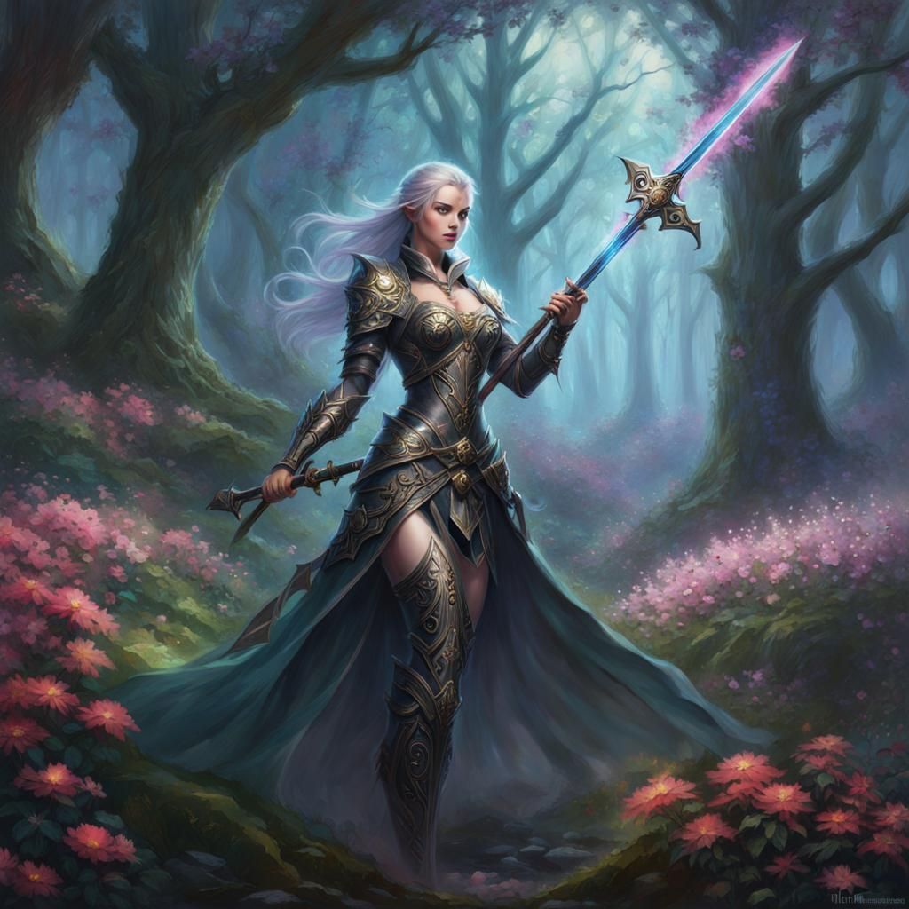 Dark elf Lineage 2 Bladedancer style