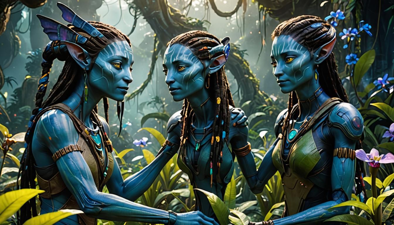 Jake and Neytiri: A Tender Moment on Pandora