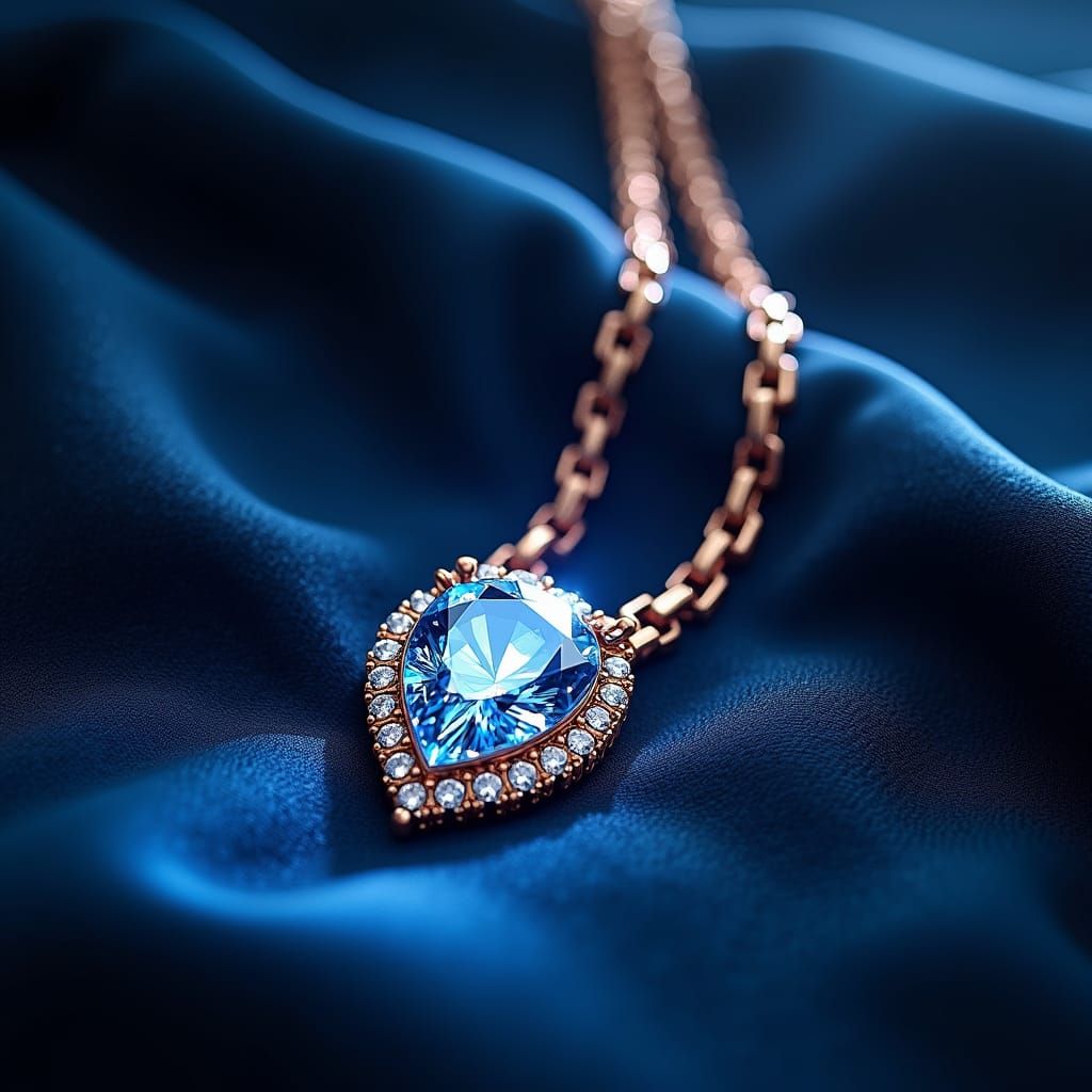 Diamond Necklace on Velvet: Fantasy Concept Art