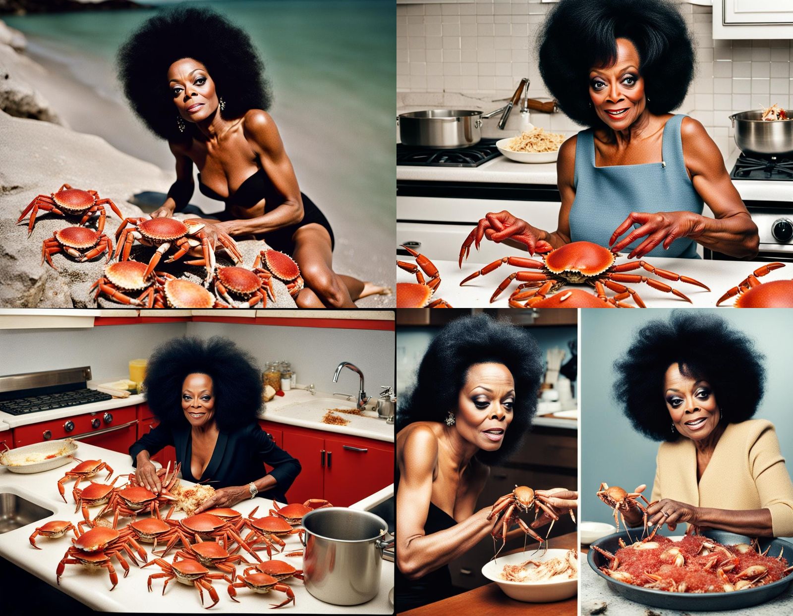Surreal Diana Ross Crab Meat Harvesting