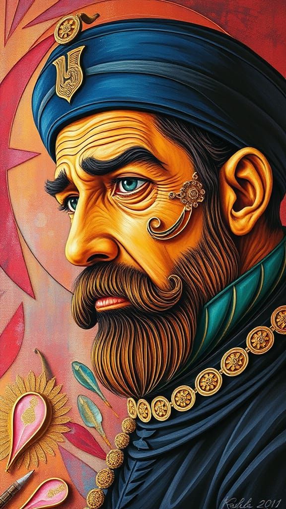 Miner Moebius contrasting colors deep color detailed paintin...