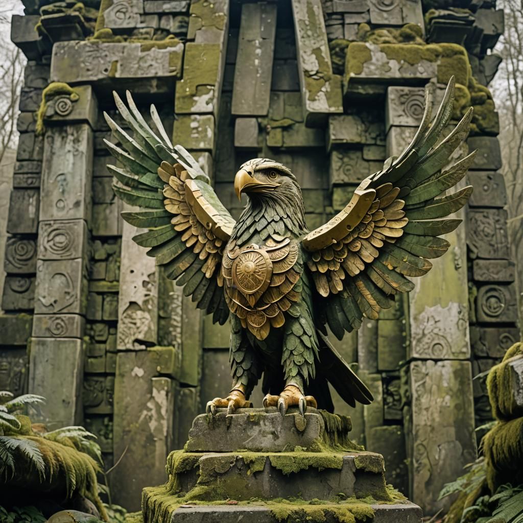 Aztec Eagle Statue in Szukalski Style