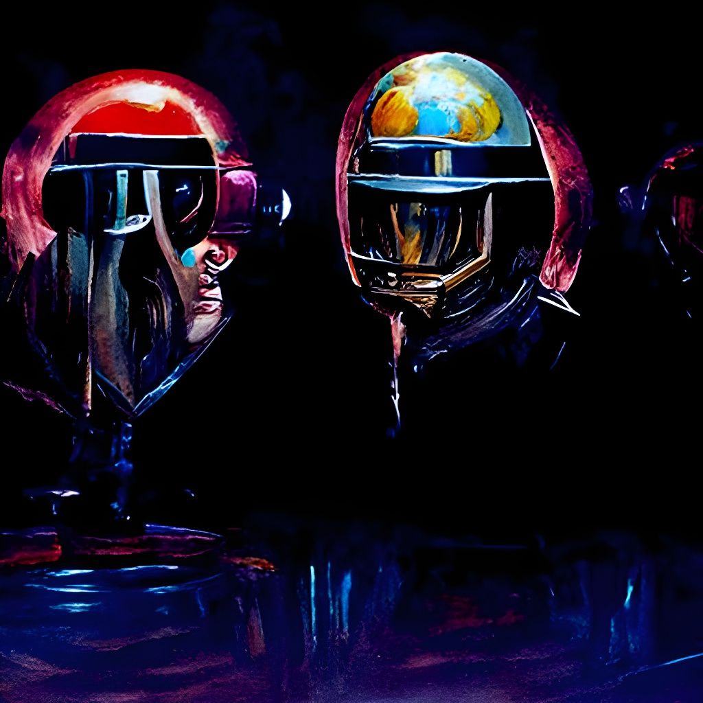 Daft Punk as Oil Painting
