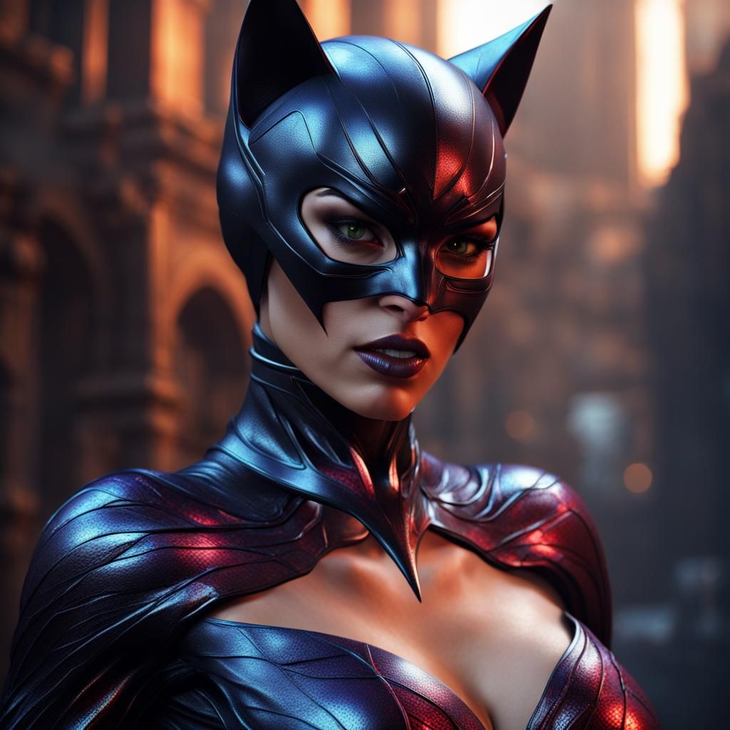 Detailed Cat Woman Fantasy Concept Art