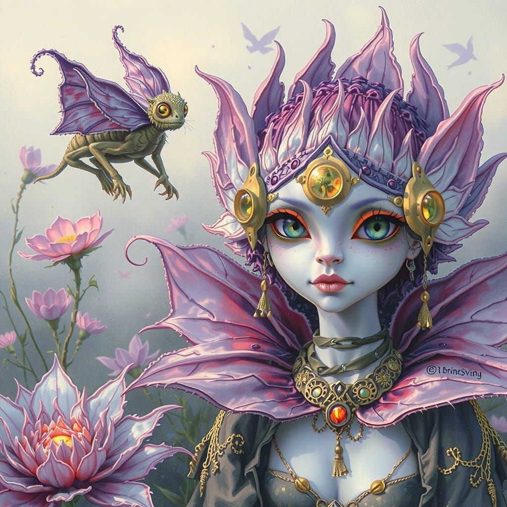 Enchanted Realm: Shadow Creatures with Glowing Eyes