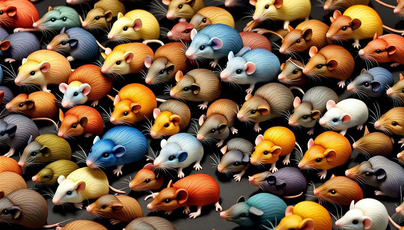 Mice Party in Surreal Fairytale Style