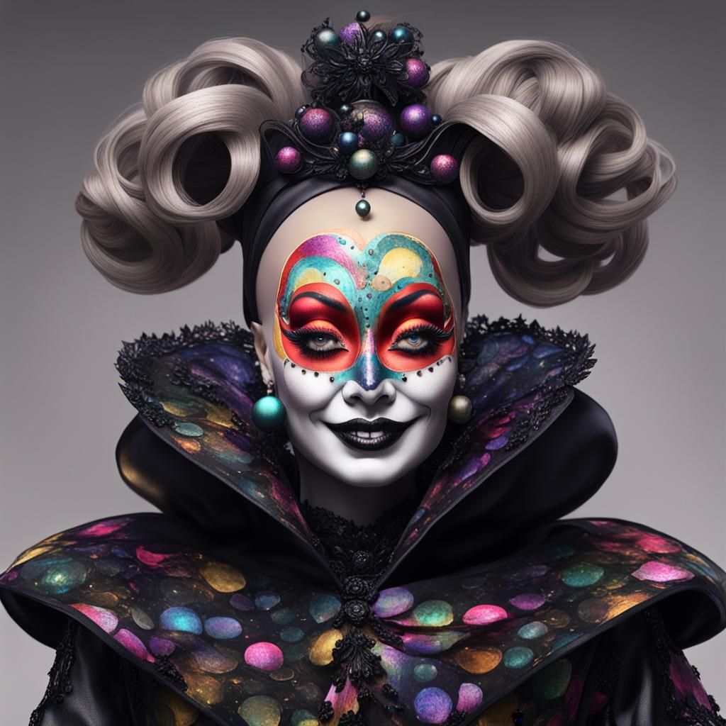 Leigh Bowery Doll Portrait in Art Nouveau Style