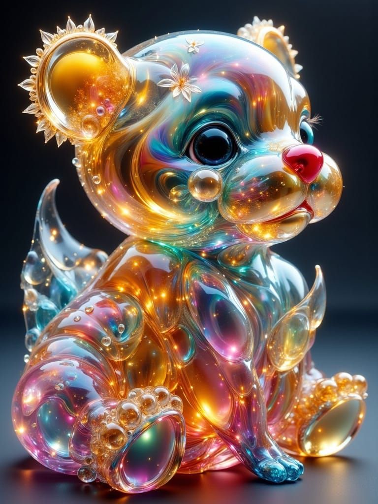 Whimsical Beauty Bear in Ethereal Enchantment