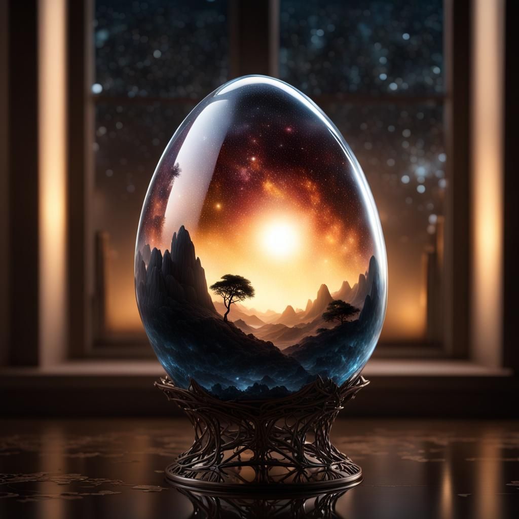 Epic Universe in Glass Egg, CGI VFX Art