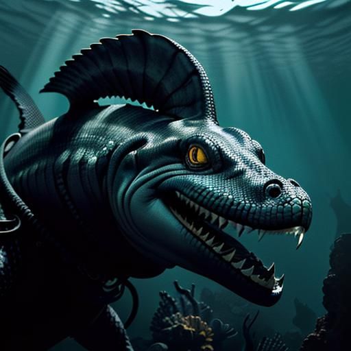 Giant Moray Eel Attack in Challenger Deep