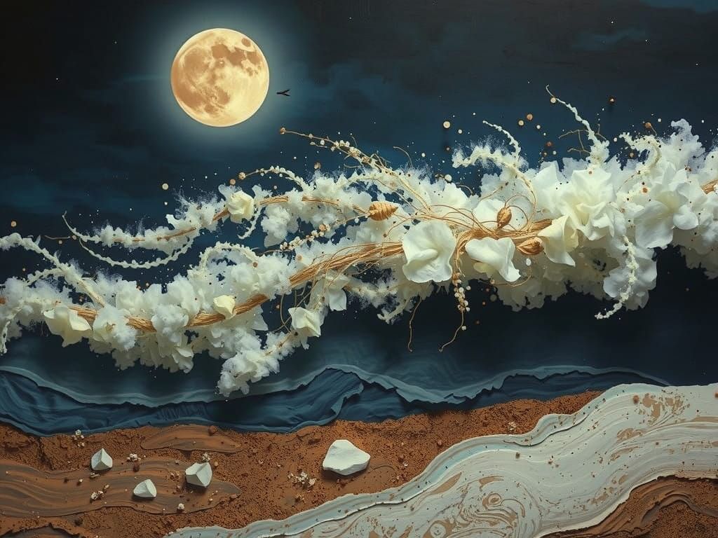 Ethereal Abstract Curves in Earthy Tones