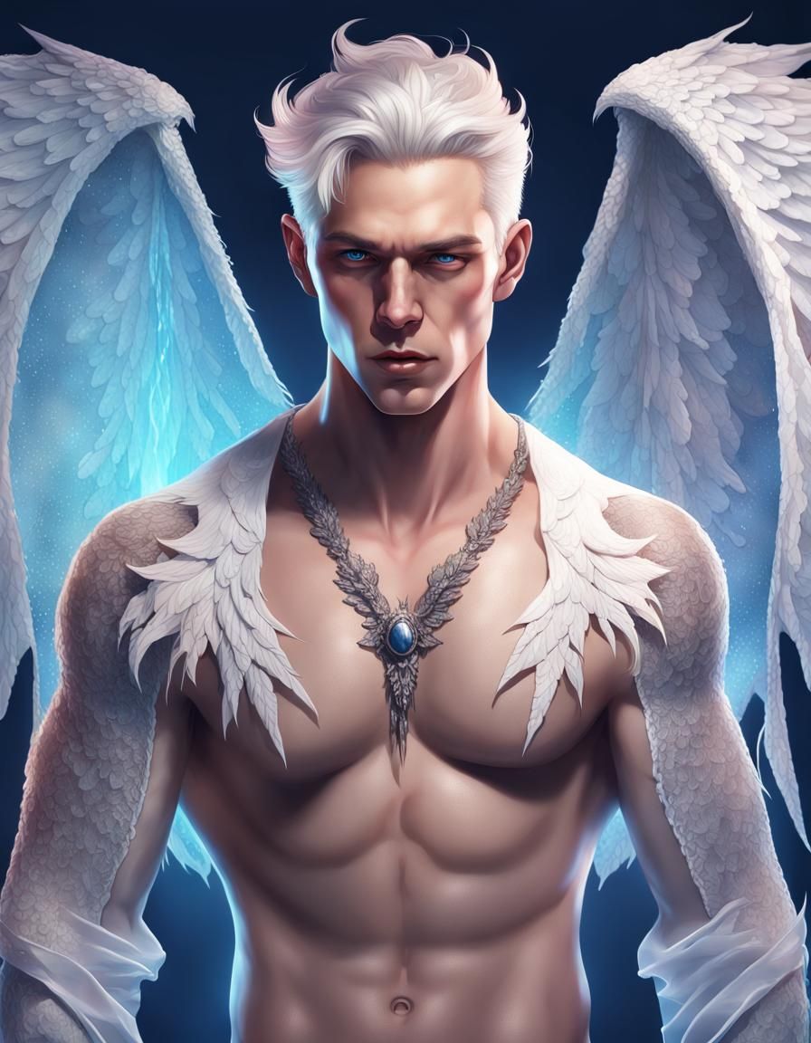 Handsome Male Devil with Diamond Harness in Splash Art