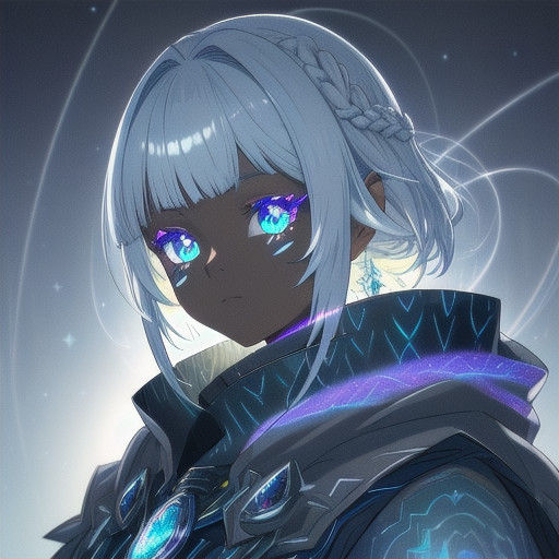 Mystical Lunar Beauty in Dreamy Anime Style