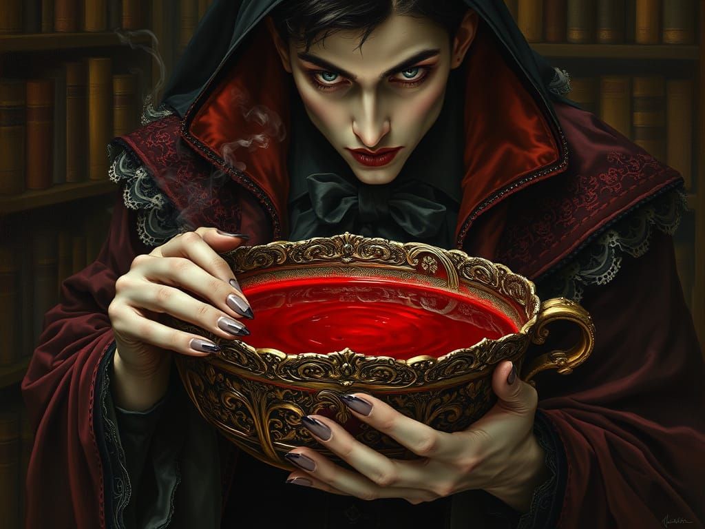 Ethereal Vampire in Velvet Rapture