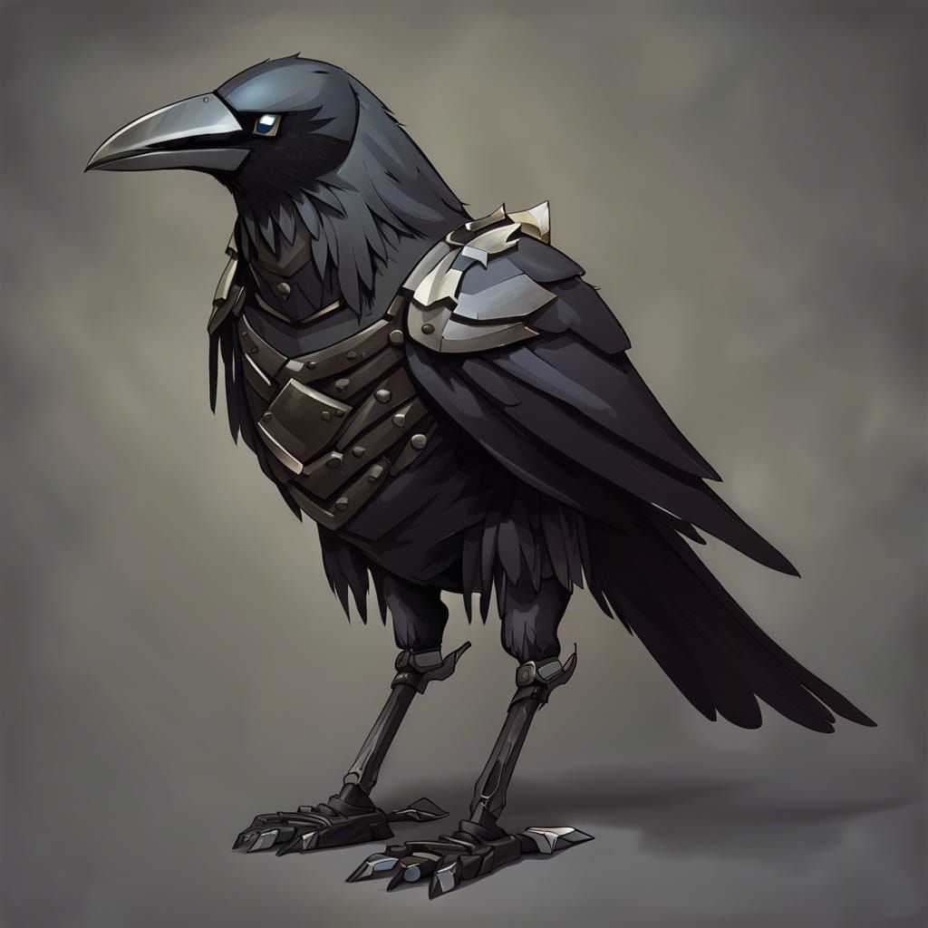 Armored Crow: A Bird Ready for Battle