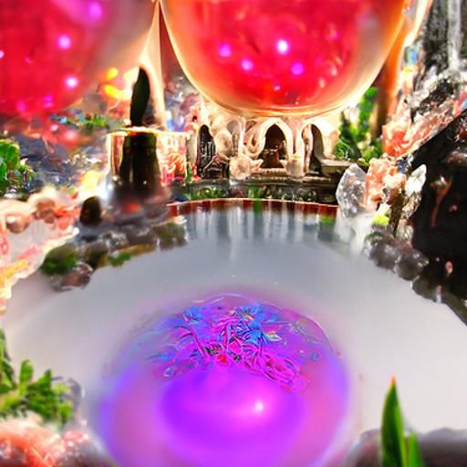 Lotus Blossom Castle in Floating Orb: Fantasy Landscape
