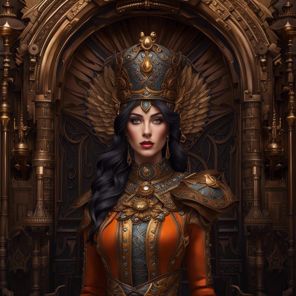 Steampunk Queen Portrait in Detailed Matte Painting