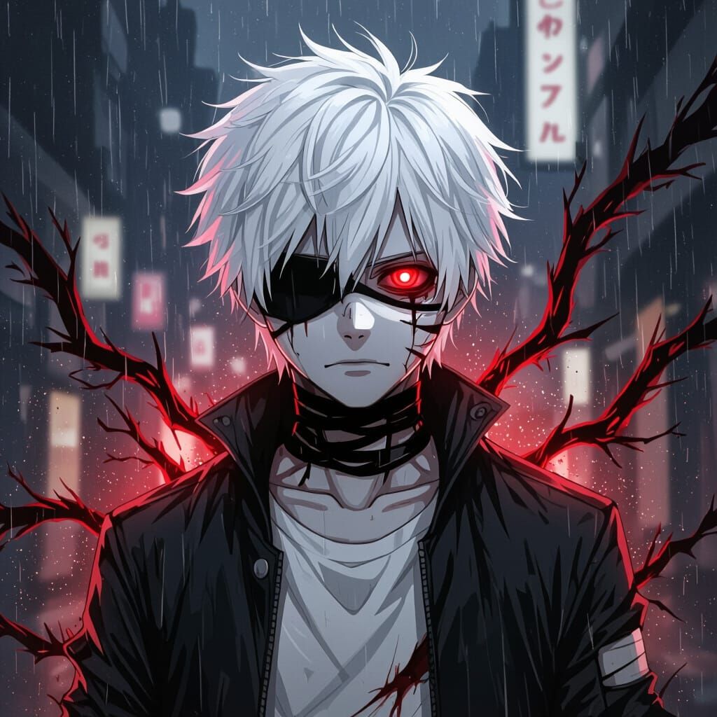 Ken Kaneki Half-Ghoul with Kagune Energy