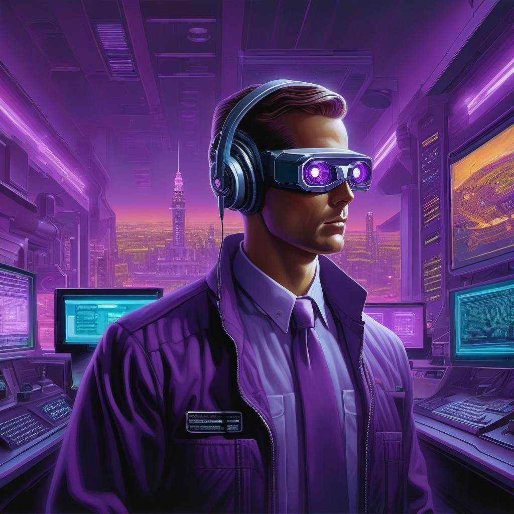 Cybernetic Customer Service Representative in Surrealist Sty...