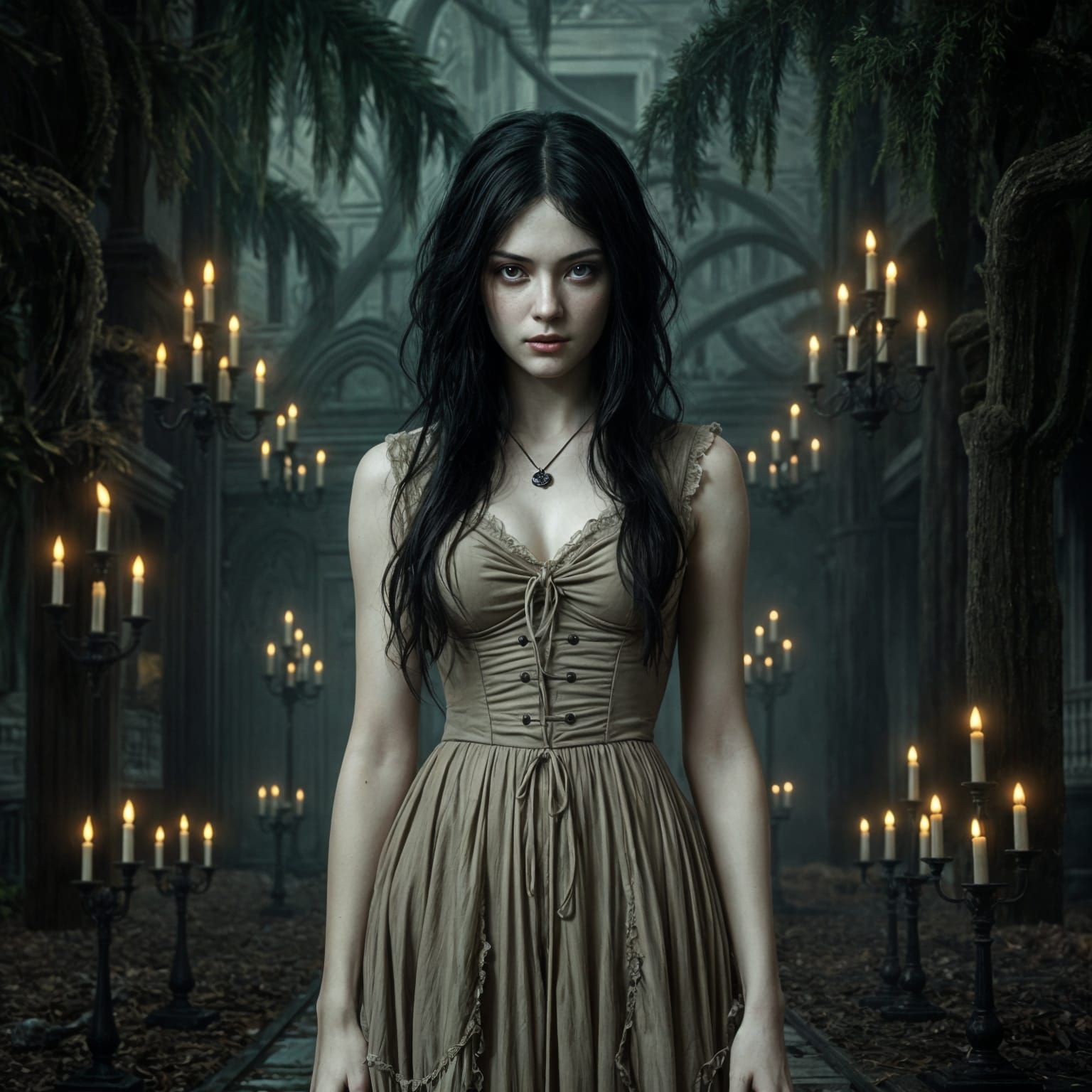 Plantation Mistress in Louisiana Horror Style