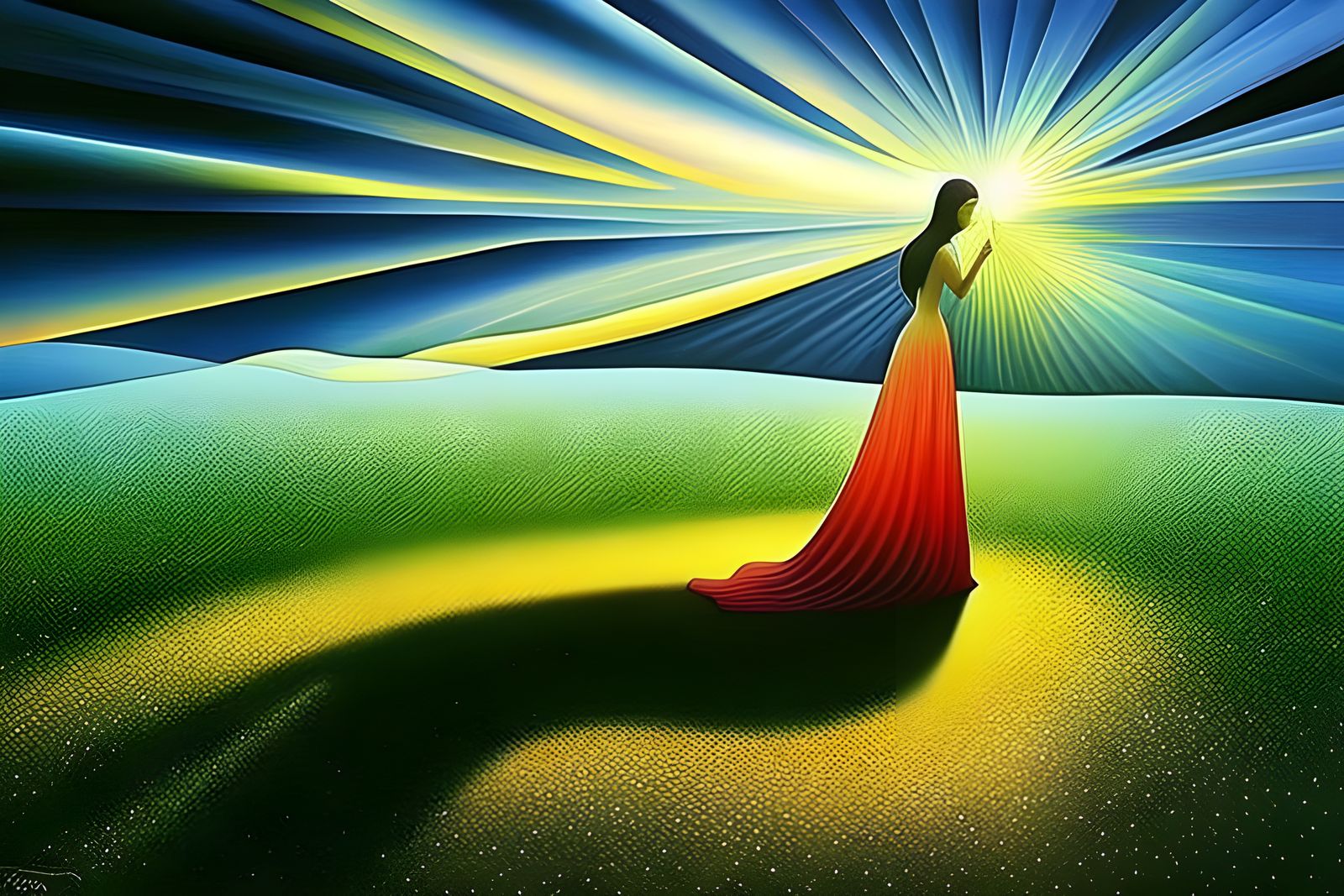 Dreamlike Abstract Illusionism with Radiant Light