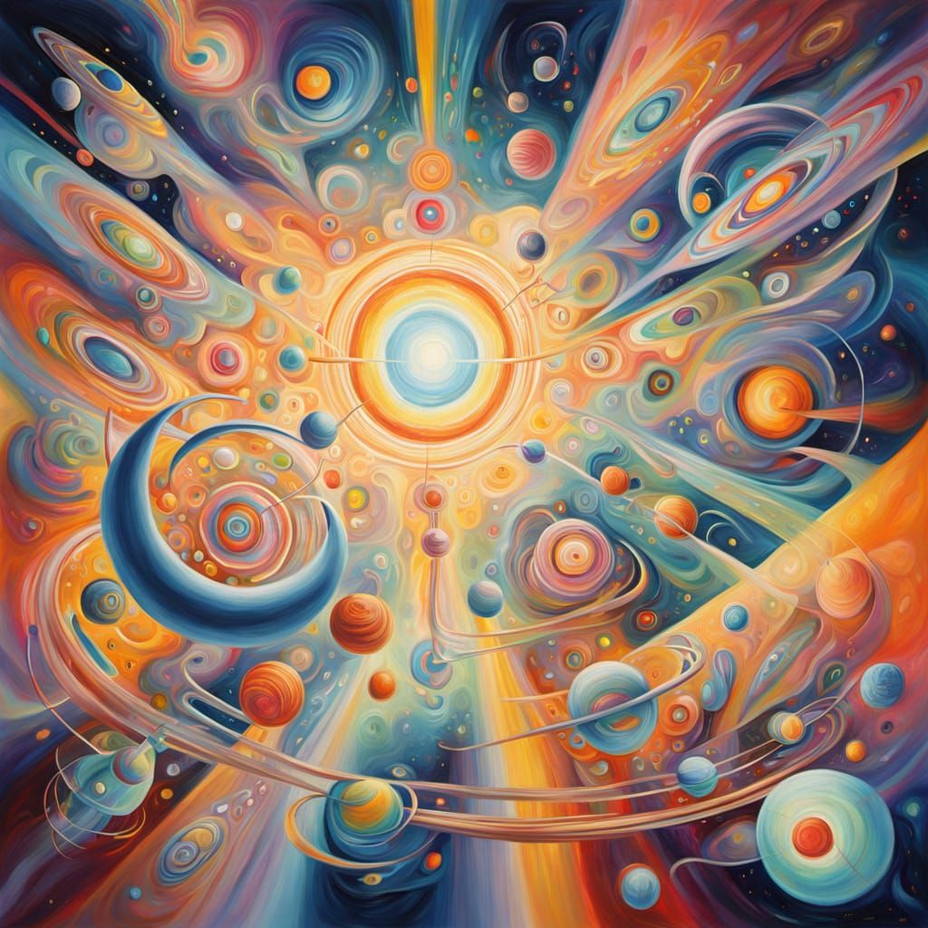 Interstellar Meeting of Energy Beings in Space