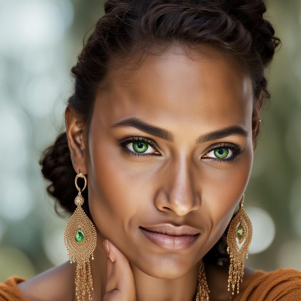 Professional Portrait of Young Woman with Brown Hair