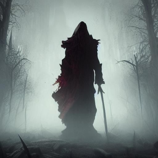 Gothic Vampire Skeleton Portrait in Dramatic Lighting