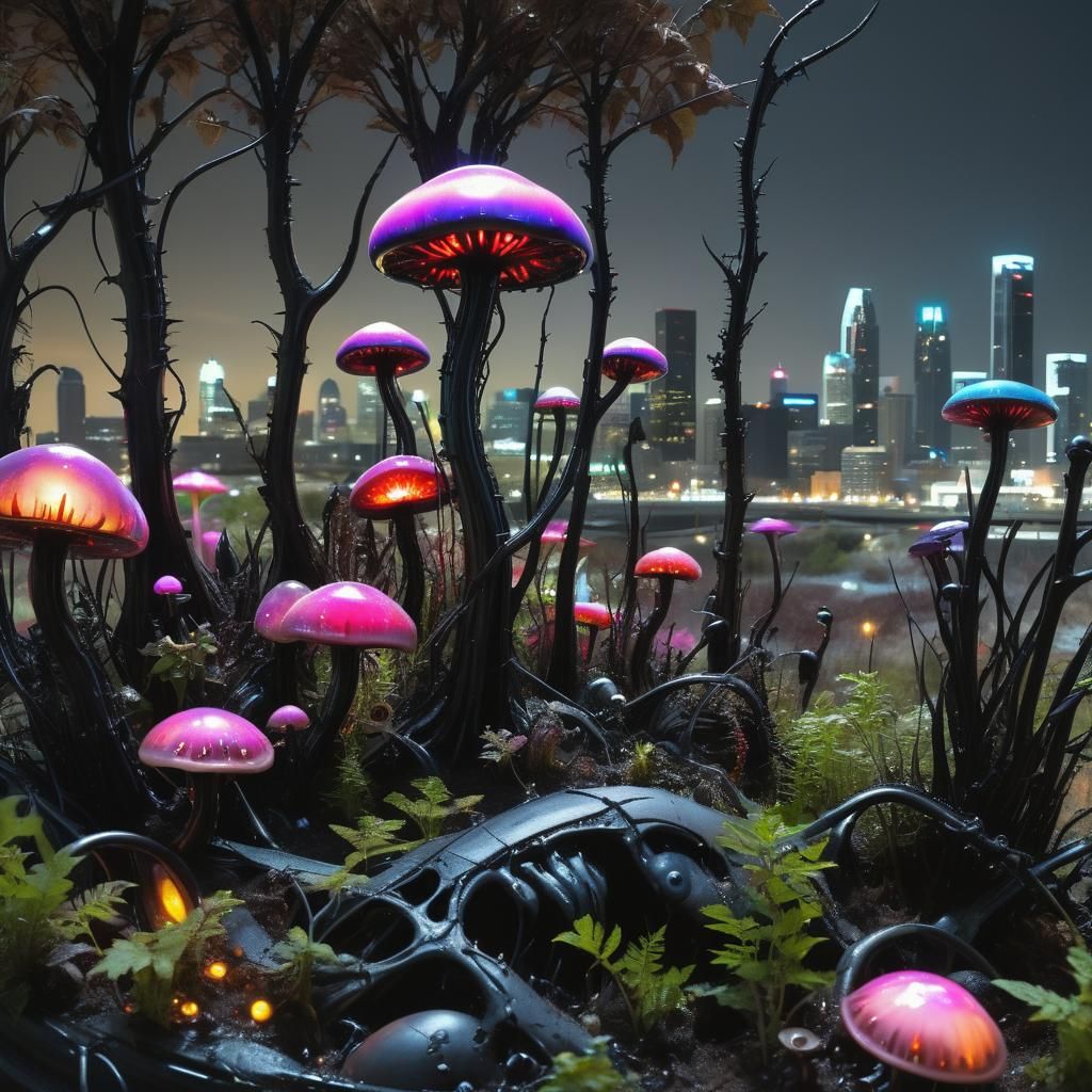 Minneapolis Skyline in Post-Apocalyptic Sci-Fi Landscape