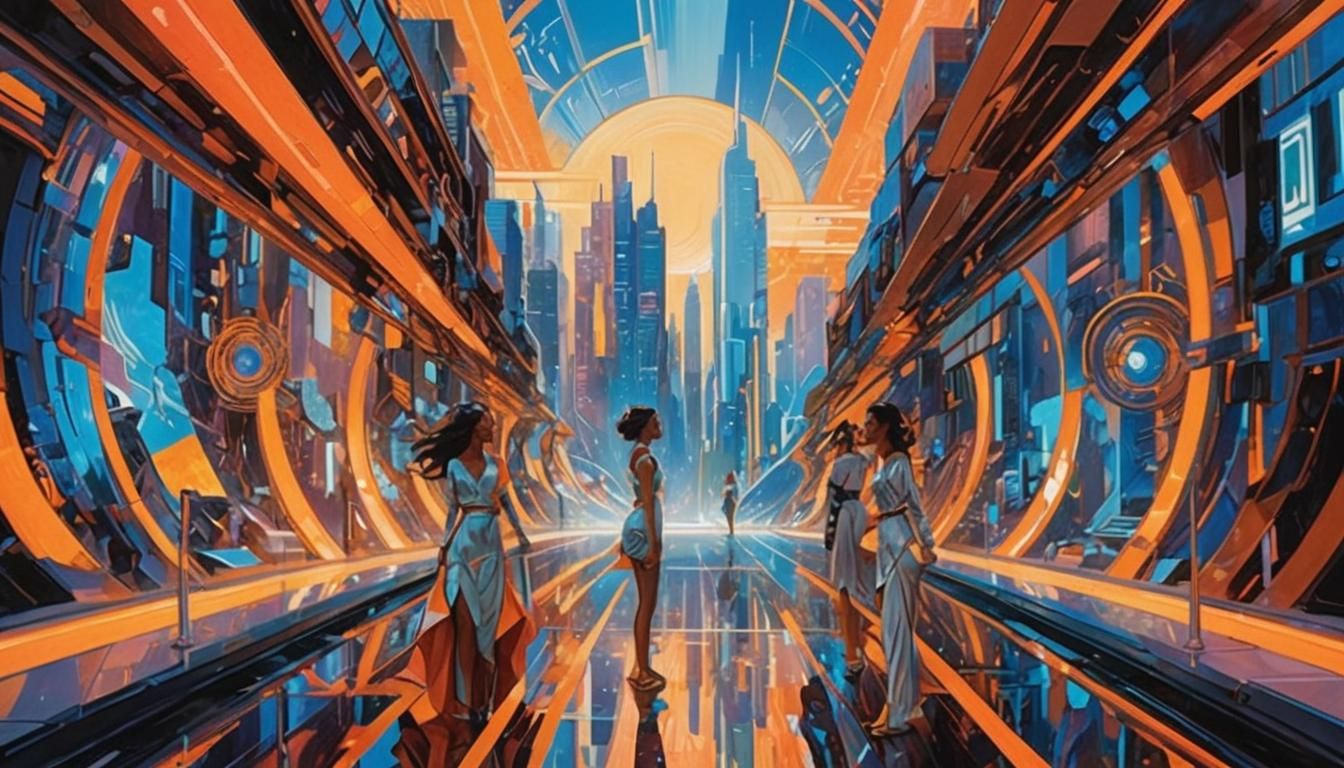 Ethereal Figure in a Kaleidoscopic Digital Painting