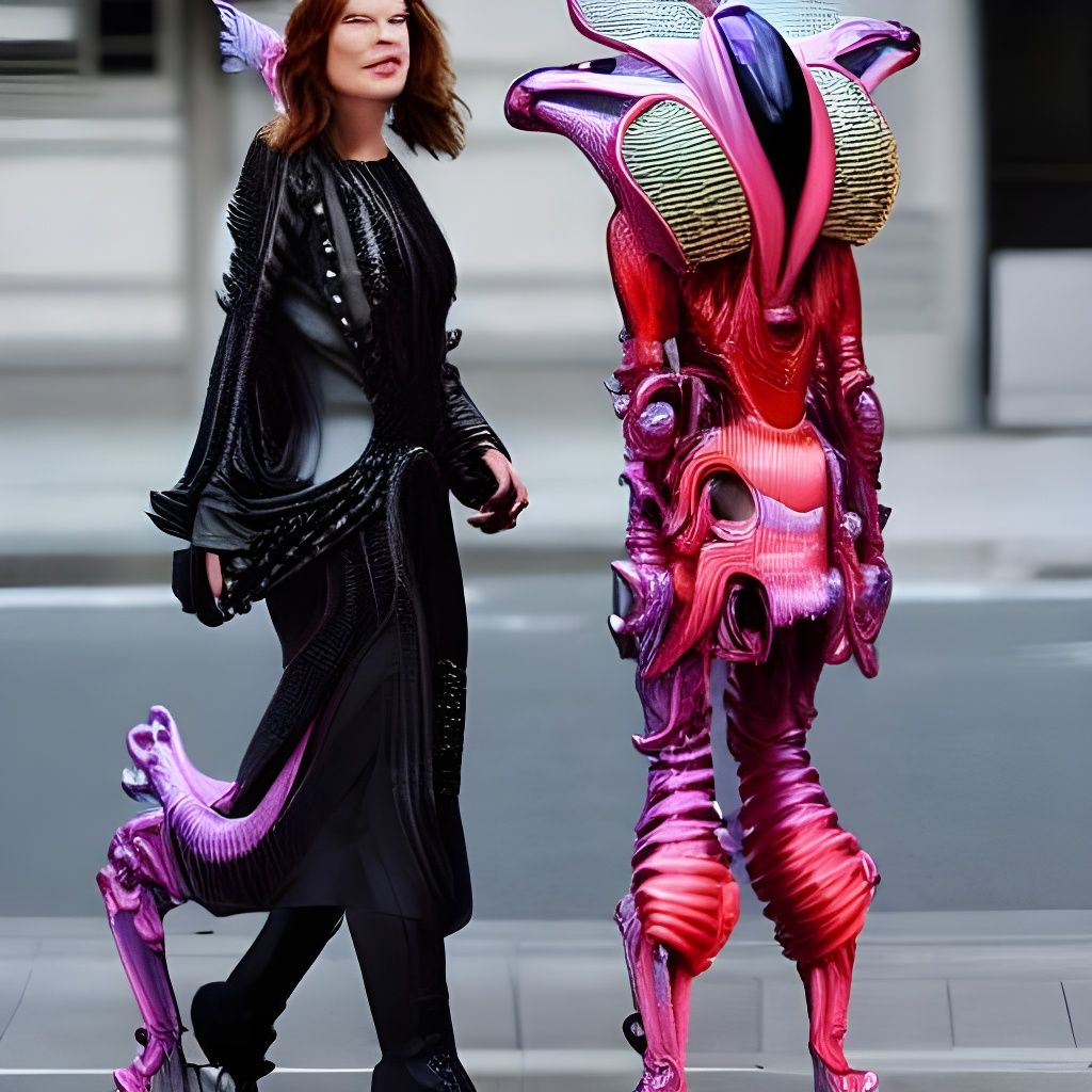 Mila Jovovich talking to an alien