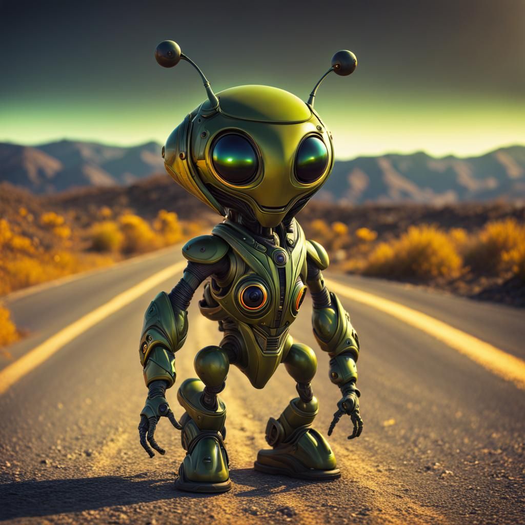 Magnificent Sci-Fi Alien Roaming the Cosmos