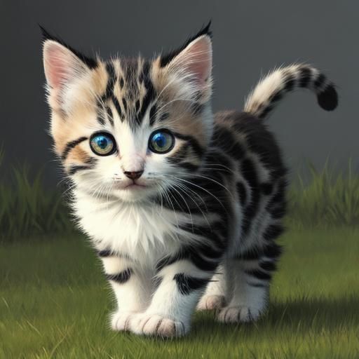 Adorable Kitten Generated by AI