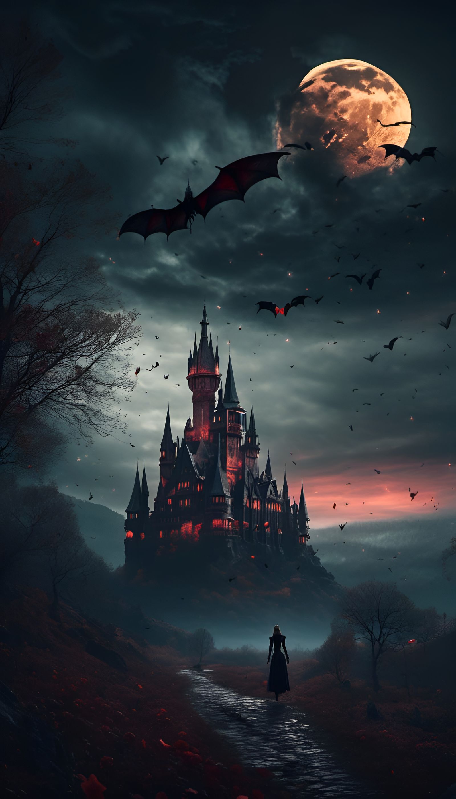 Dark Fantasy Vampire Castle.