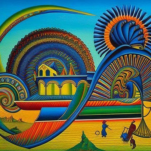 Circus Scene in Pre-Raphaelite Style