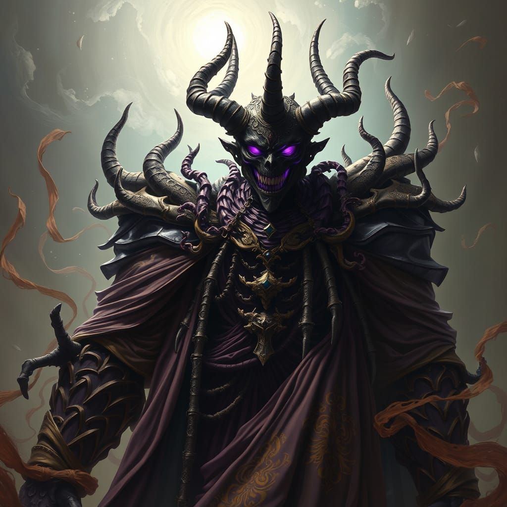 Colossal Dark Fantasy Figure with Intricate Details