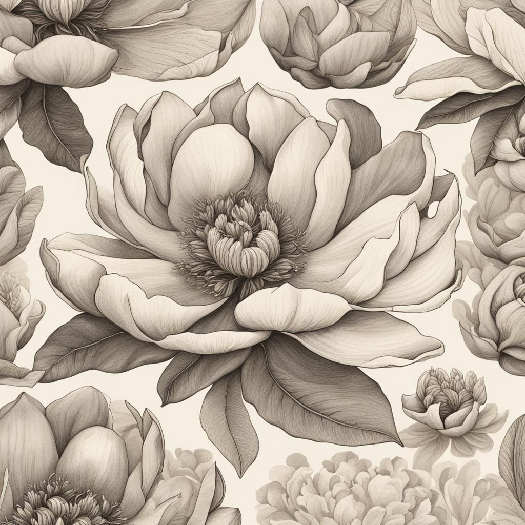 Magnolia Ink Drawings