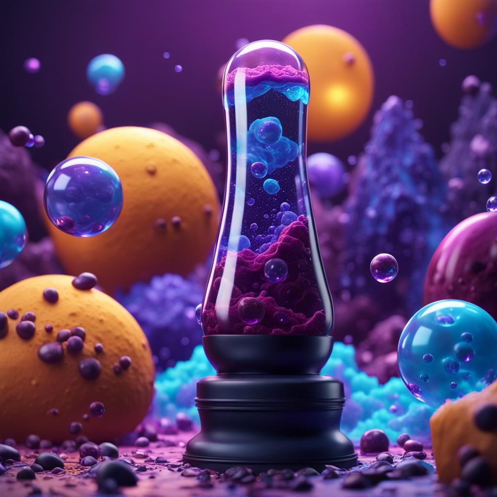 Satisfying Purple and Blue Lava Lamp
