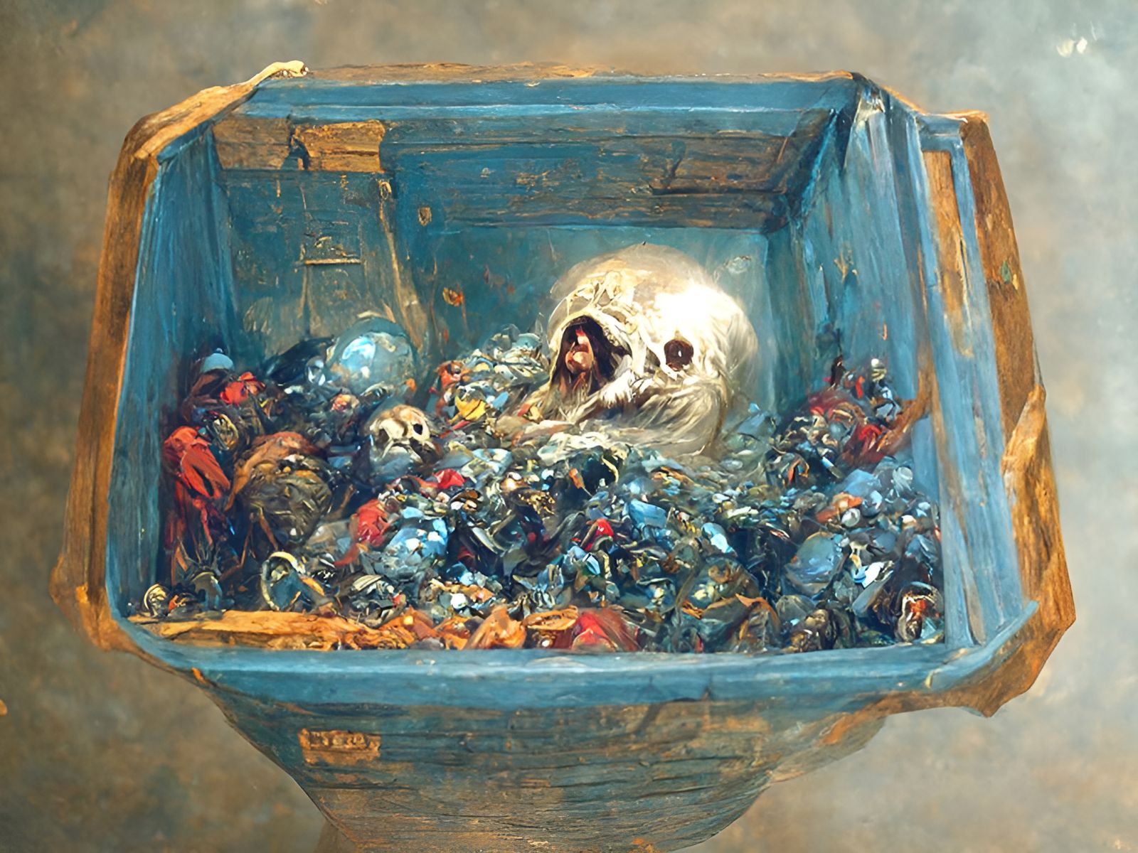 Horrific Treasure Bin in Doré Style