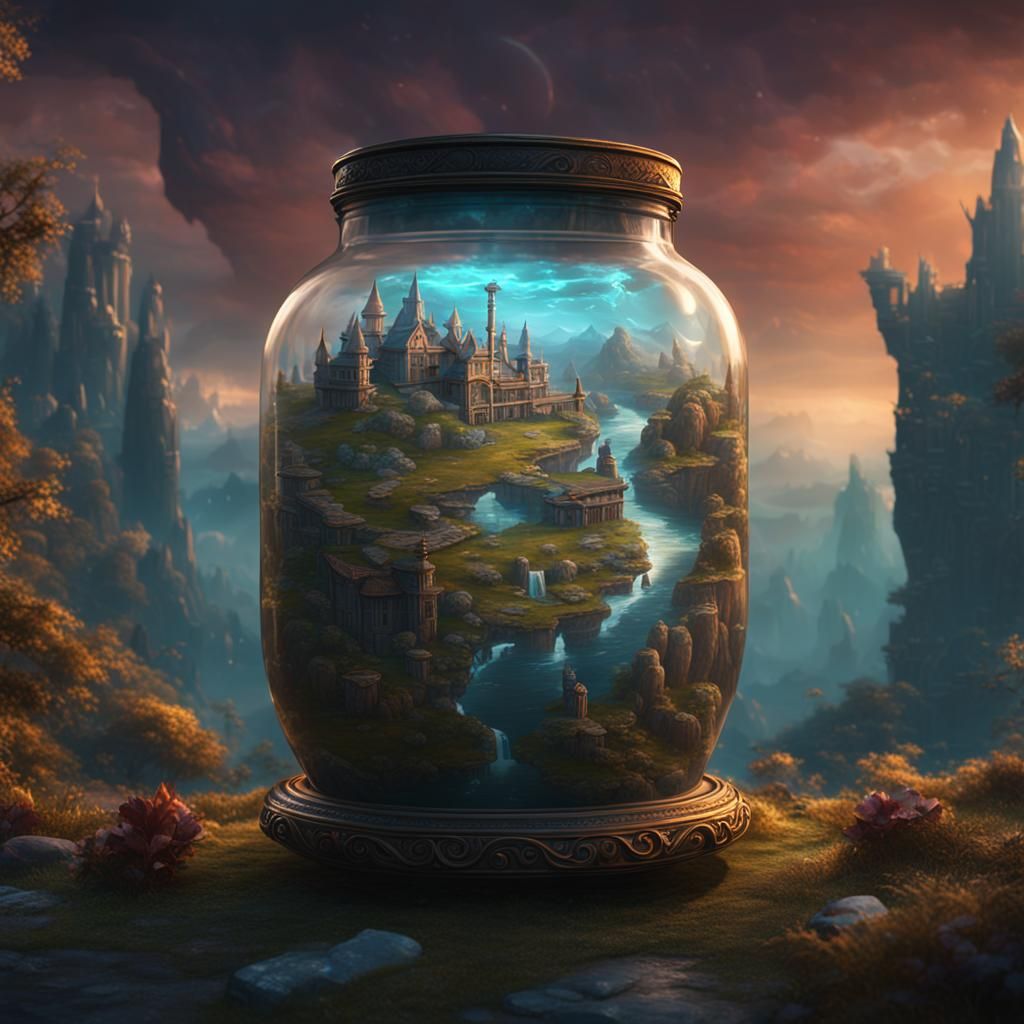 Jar Holding the World: Fantasy Concept Art