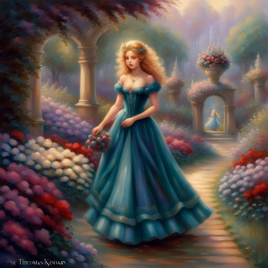 Ethereal Beauty in a Fantasy Flower Garden