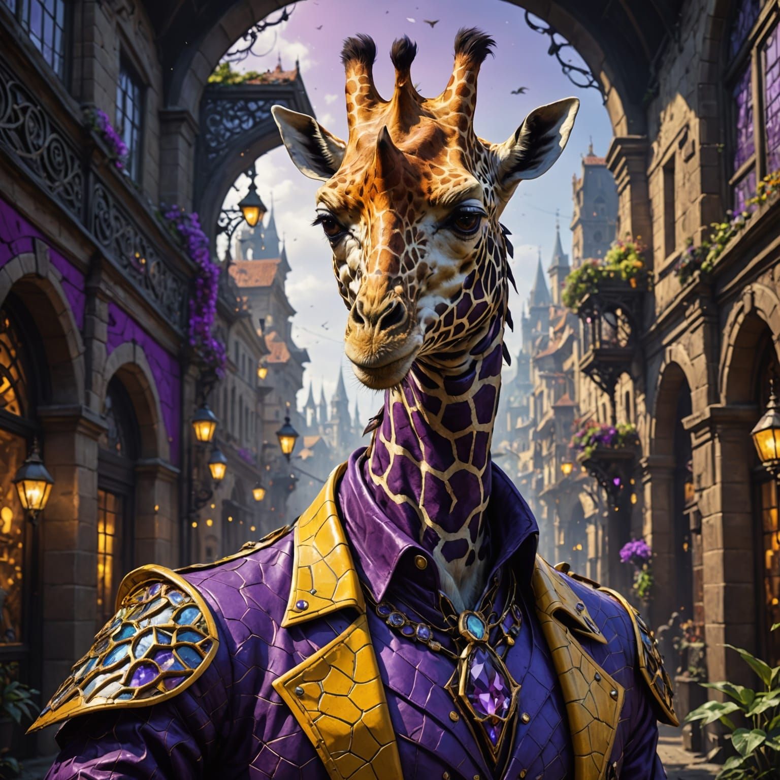 Surreal Dark Fantasy Hybrid Creature in Hyperdetailed Digita...