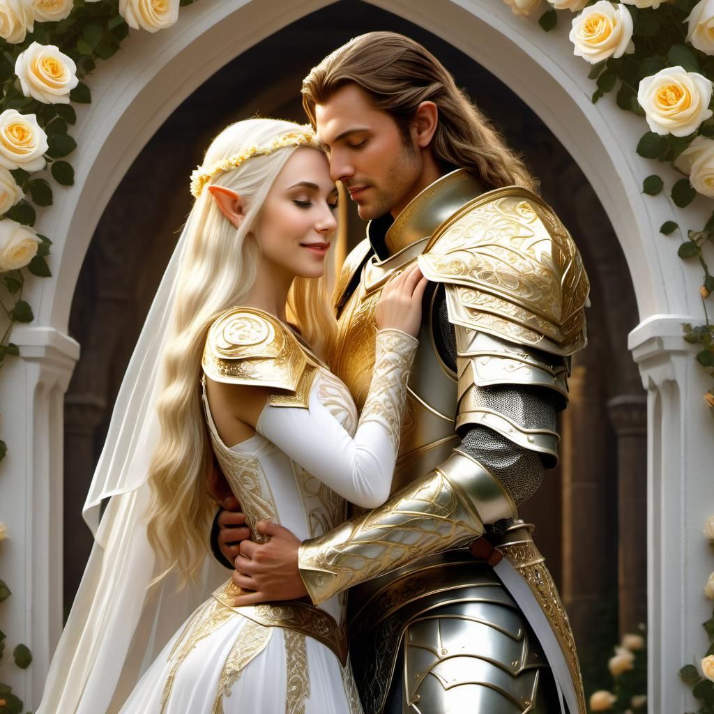 Elven Princess with a Human Knight