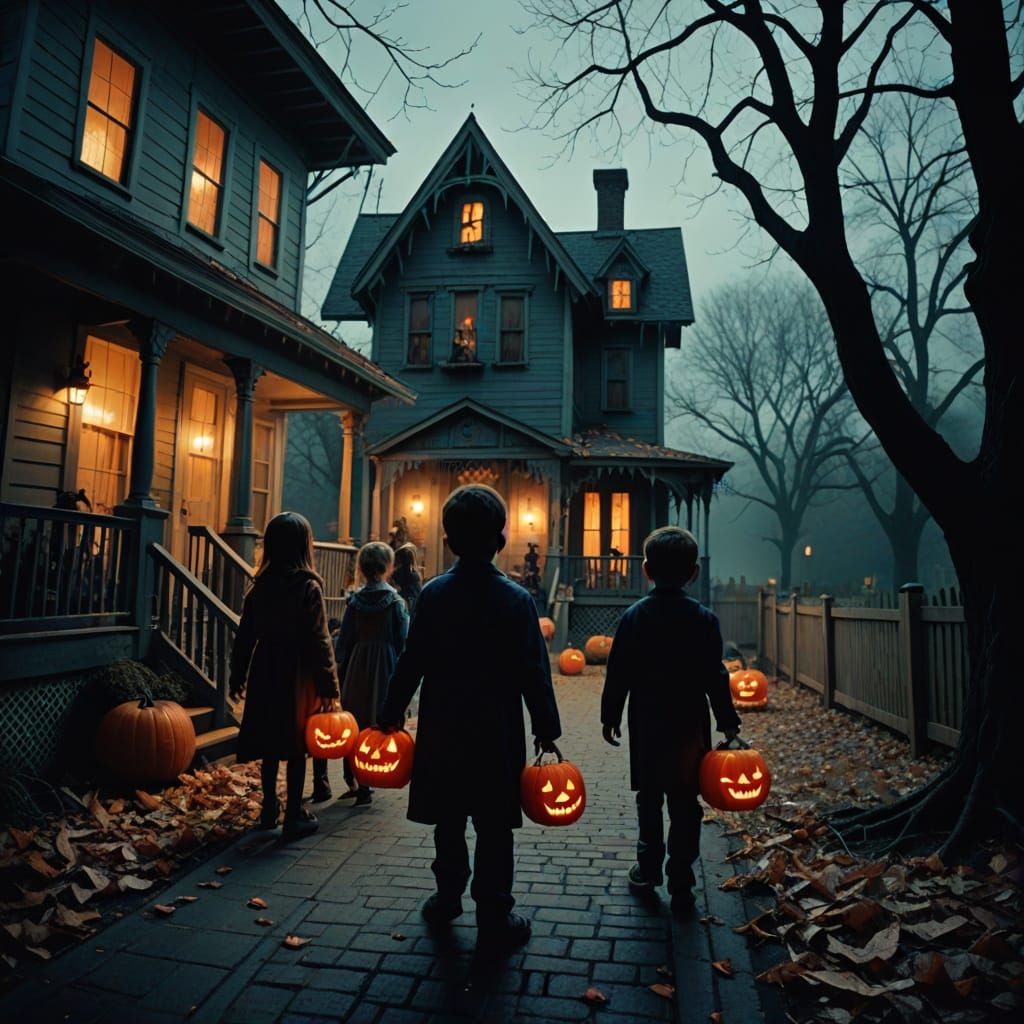 Haunted Houses & Spooky Trick-or-Treating Cinematic Film Sti...