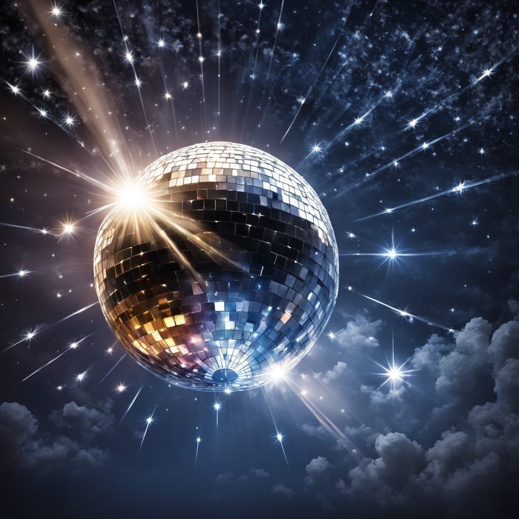 Dazzling Cosmic Disco Moon Creates Shooting Stars in Night S...