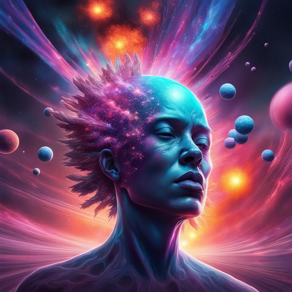 Hyperrealistic Gamma Ray Explosion on Alien Planet