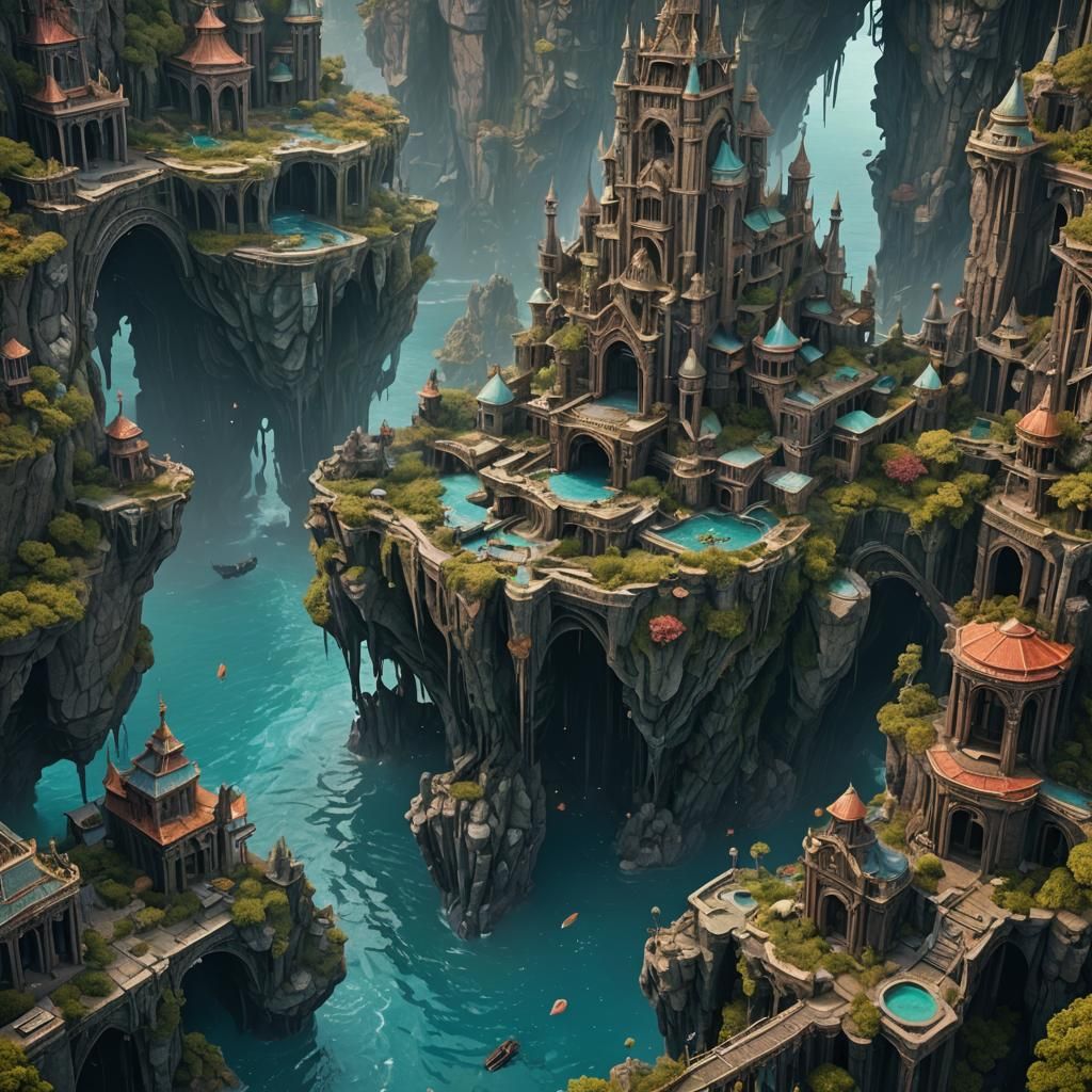 Thalasophobia Fantastical Deep Color Matte Painting