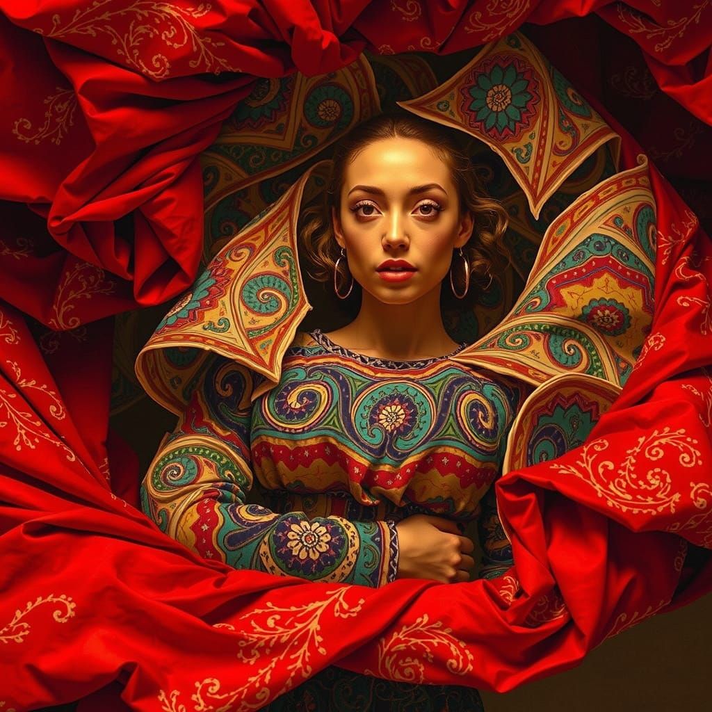 Abstract Swirling Forms in Dynamic Motion