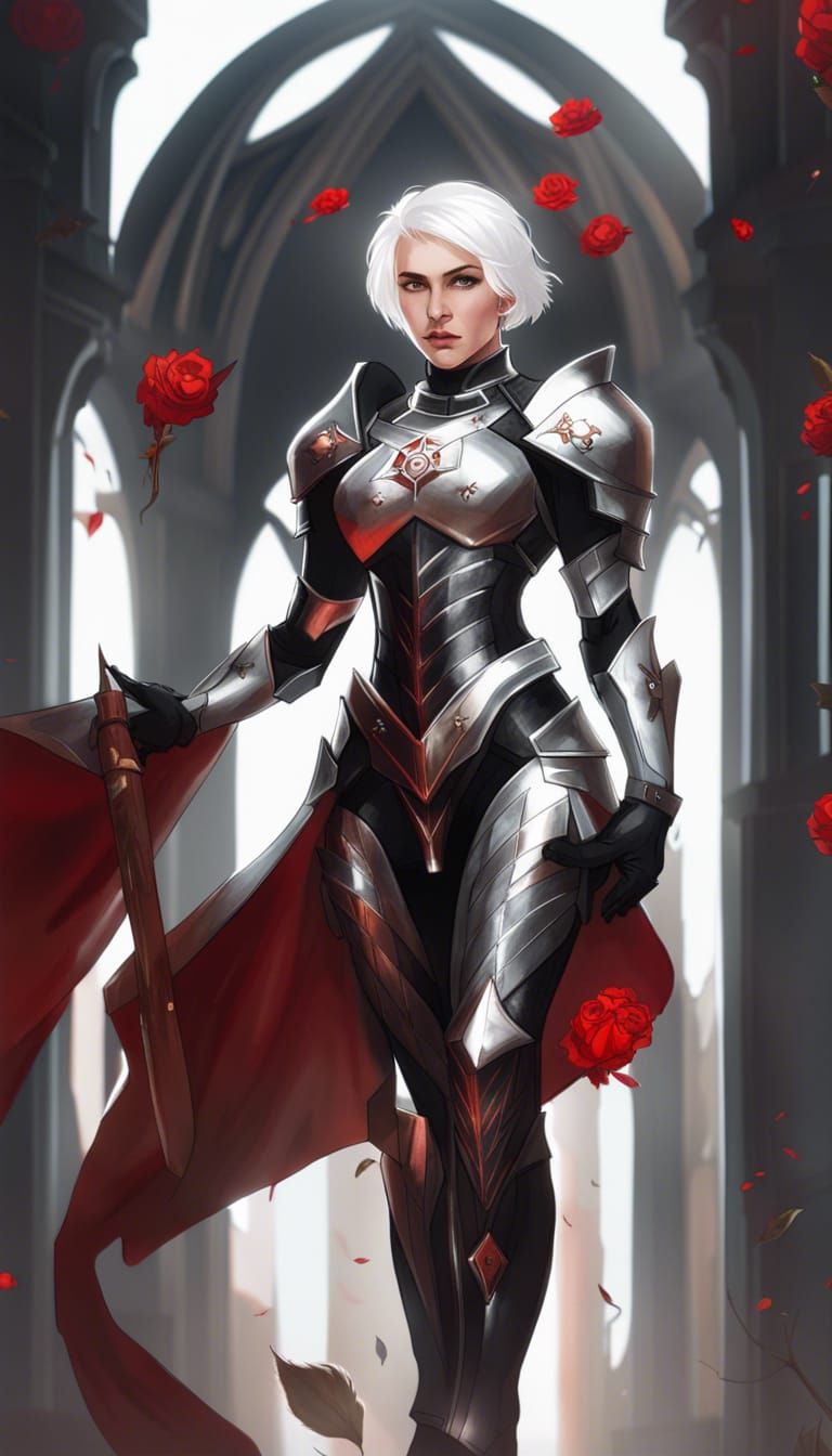 Woman in Combat Armor, Hyperdetailed Digital Art